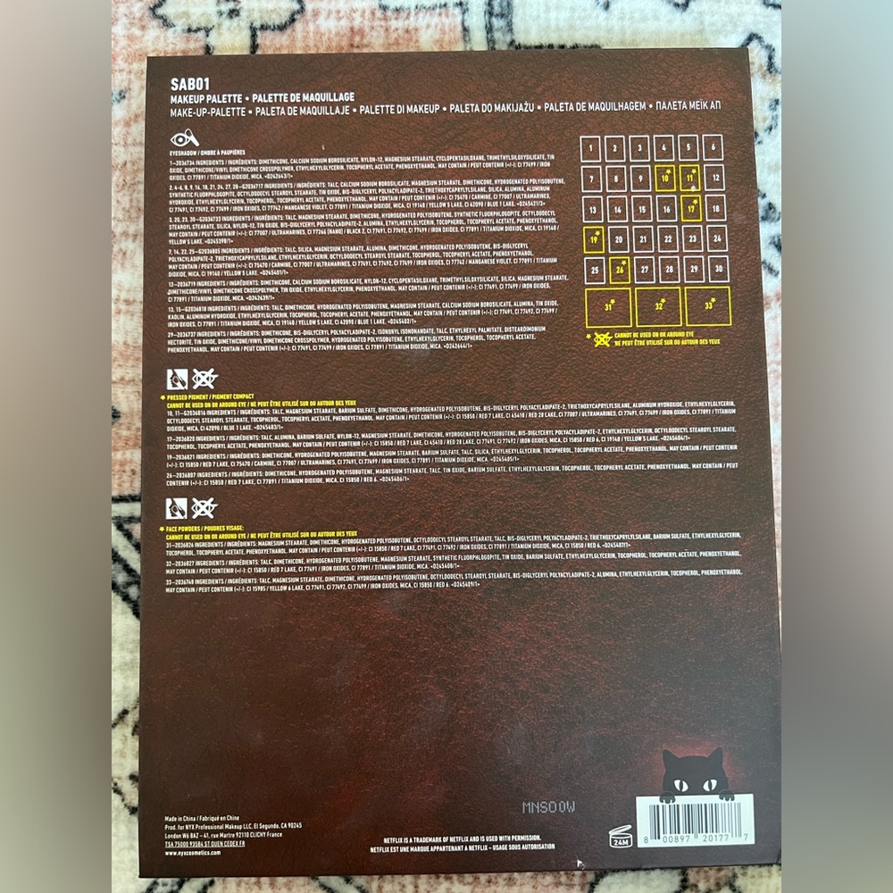 NYX Sabrina the teenage witch eyeshadow colour palette makeup collector beauty - Picture 3 of 5
